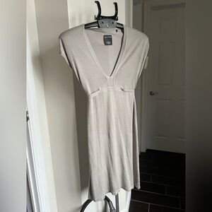 Marc O'Polo silver greyish V-Neck knit Dress - Soft Neutral Style